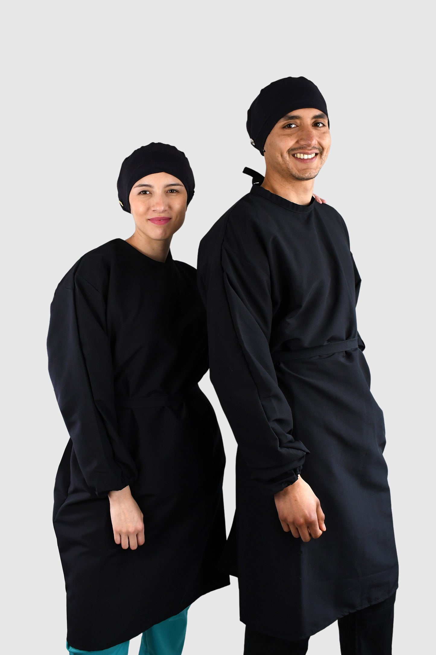 Bata clínica antifuidos - Negro