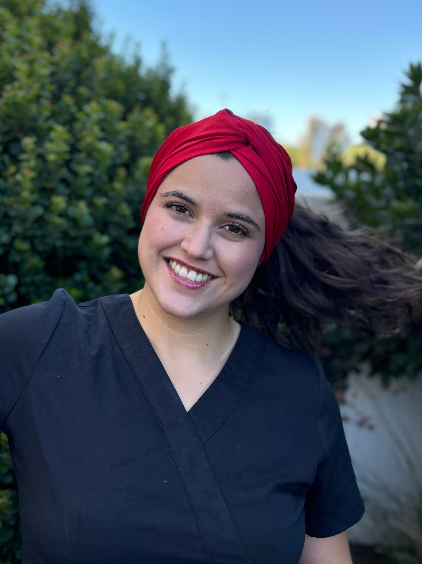 Turbante clínico - Rojo