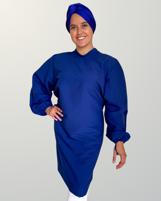 Bata clínica antifluidos - Azul