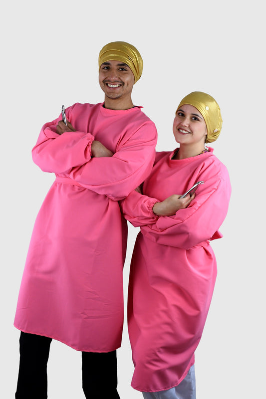 Bata clínica antifluidos - Rosado