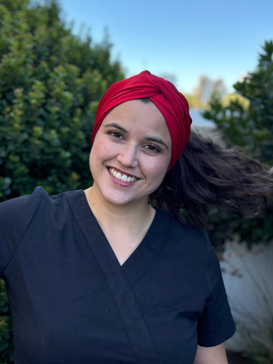 Turbante clínico - Rojo