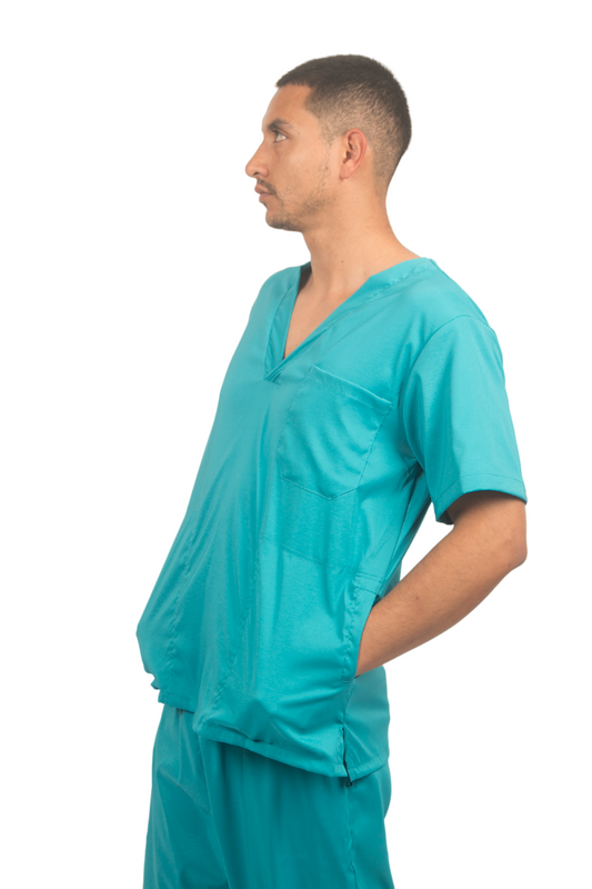 Top clínico antifluidos -Modelo Classic Turquesa