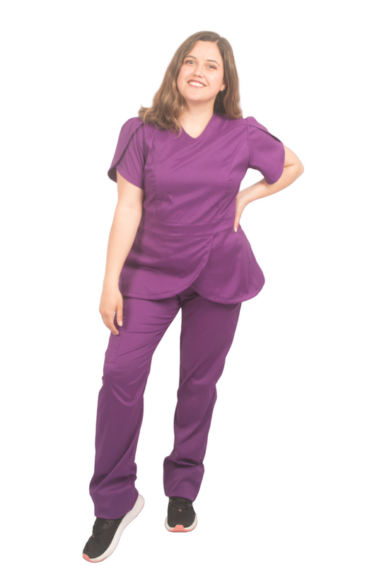 Pantalón Clínico antifluidos - Modelo Princess Morado