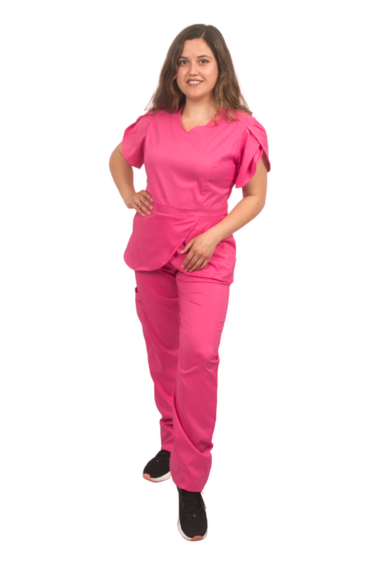 Top Clínico antifluidos - Modelo Princess Rosado